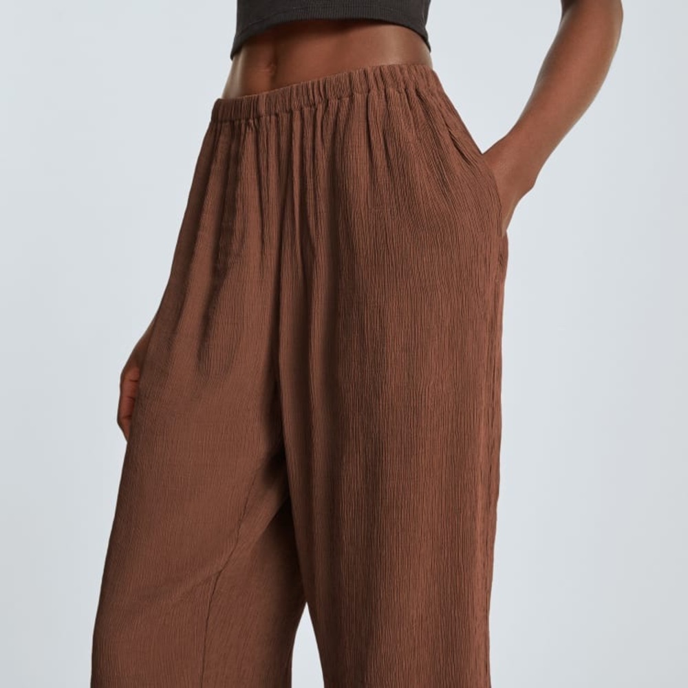 Everlane Naia Ripple Pant in Walnut